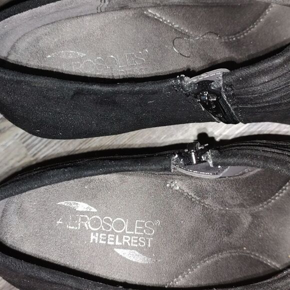 Aerosoles heel rest black ankle boots booties Starring Role Sz 9 - Picture 6 of 9